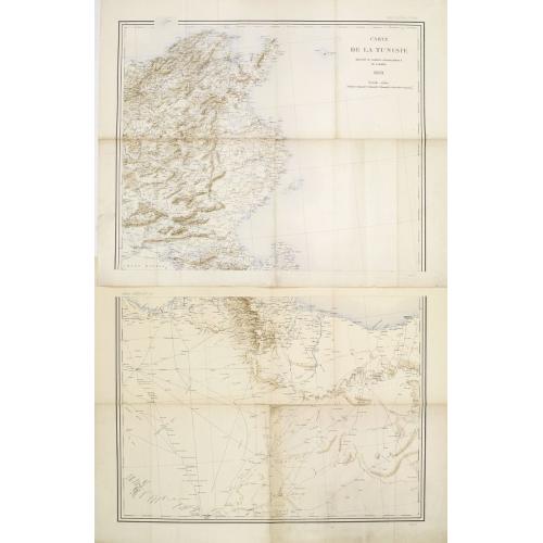 Old map image download for Carte de la Tunisie.. [2 sheets]