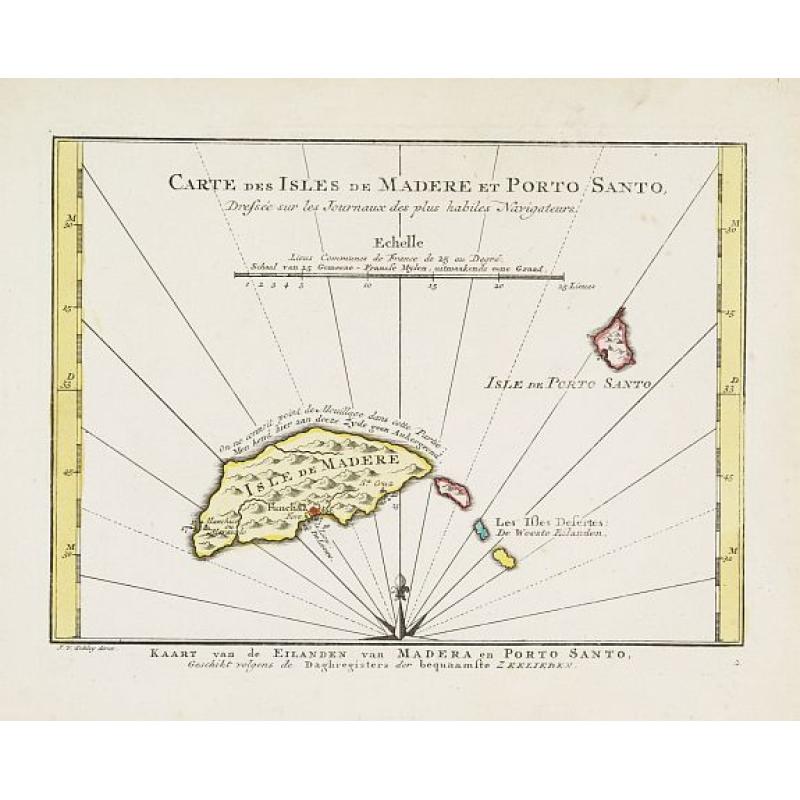 Carte des Isles de Madere et Porto Santo.