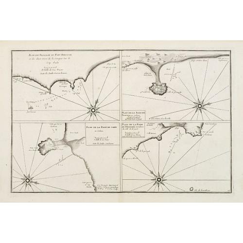 Old map image download for Plan du Passage du Fort Brescon - Plan de la Rade de..