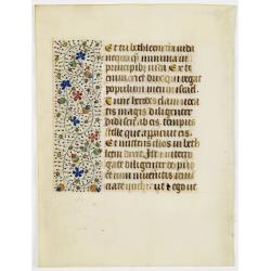 Leaf on vellum from a manuscript Book of Hours, use of Rome.