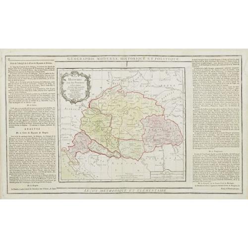 Old map image download for La Hongrie avec les Provinces adjacentes. . .