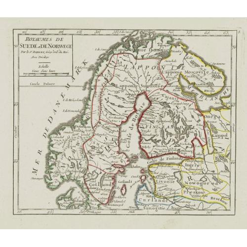 Old map image download for Royaumes de Suede et de Norwege..