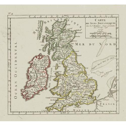 Old map image download for Carte des Isles Britanniques.