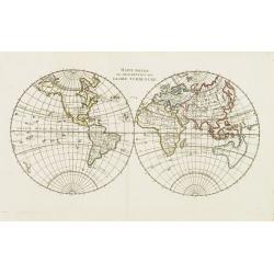 Mappe Monde ou Description du Globe Terrestre.