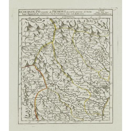 Old map image download for II. Cours du Po et Partie du Piémont où sont les environs de Turin..