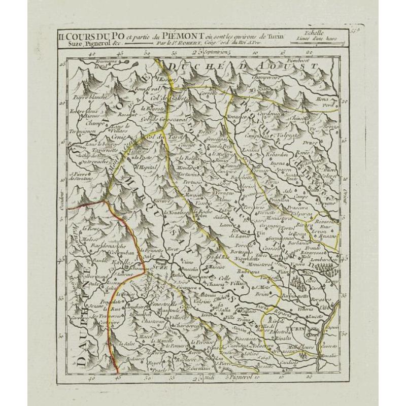 II. Cours du Po et Partie du Piémont où sont les environs de Turin..