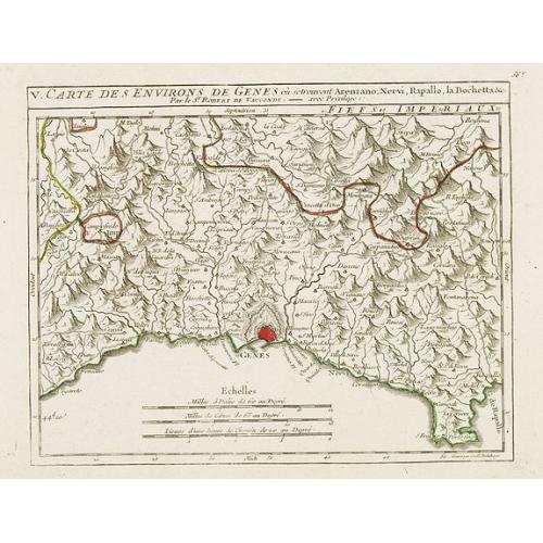 Old map image download for V. Carte des Environs de Genes..