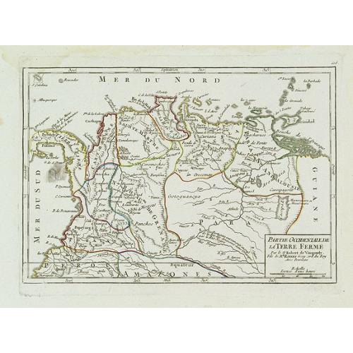 Old map image download for Partie Occidentale de la Terre Ferme.