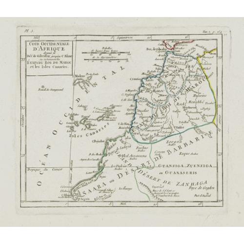 Old map image download for Cote Occidentale d'Afrique.. Canaries.