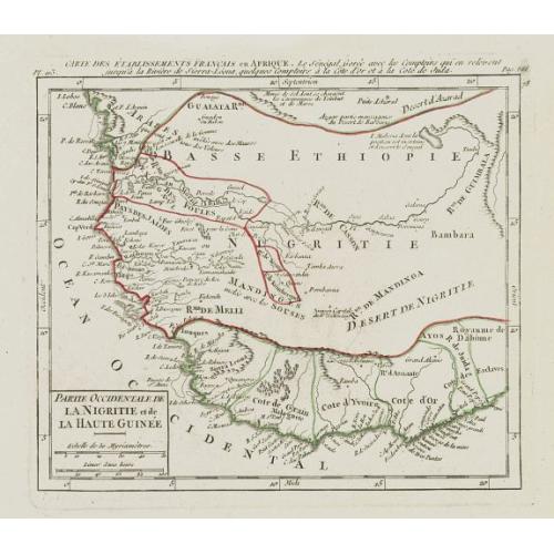 Old map image download for Partie Occidentale de la Nigritie et de la Haute Guinée.