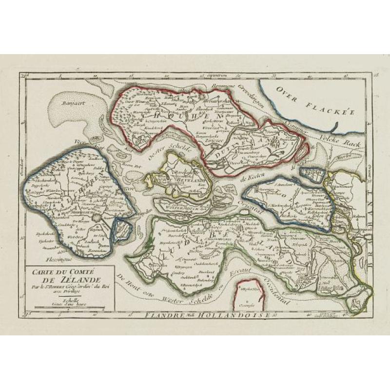 Carte du Comté de Zélande.