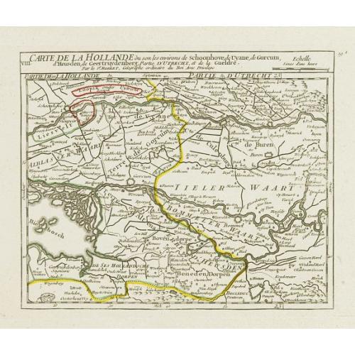 Old map image download for VIII. Carte de la Hollande ou sont les environs de Schoonhove..