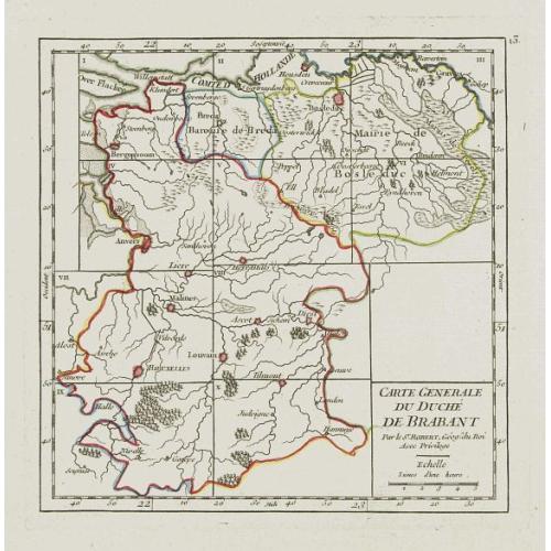 Old map image download for Carte Generale du Duché de Brabant.