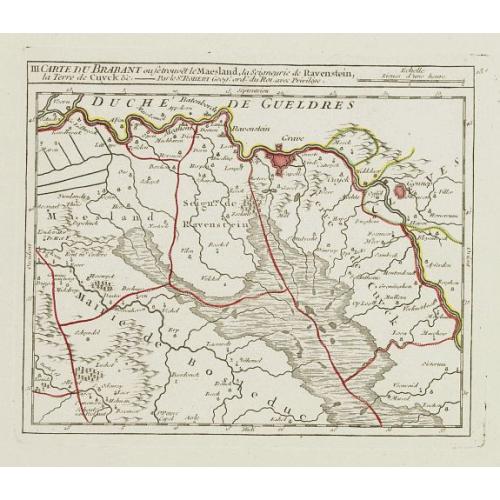 Old map image download for III. Carte du Brabant ou se trouvet le Maesland, la Seigneurie de Ravenstein, la Terre de Cuyck &c.