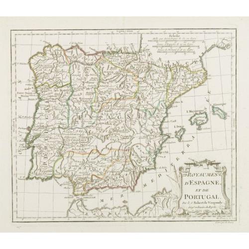 Old map image download for Royaumes d'Espagne et de Portugal.