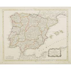 Carte du Royaume d' Espagne et de Portugal.