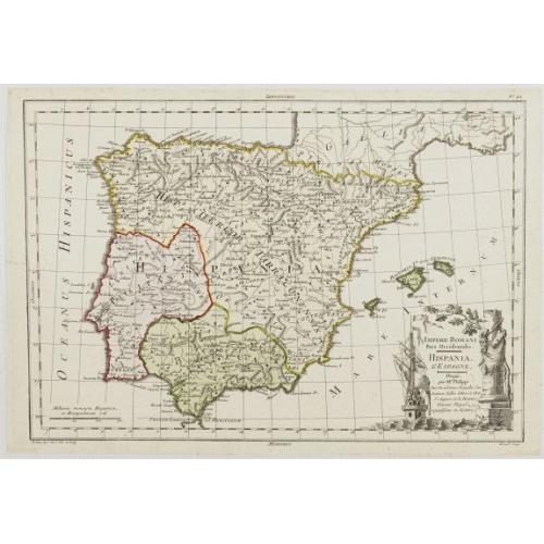 Old map image download for Imperii Romani Pars Occidentalis. Hispania. L'Espagne..