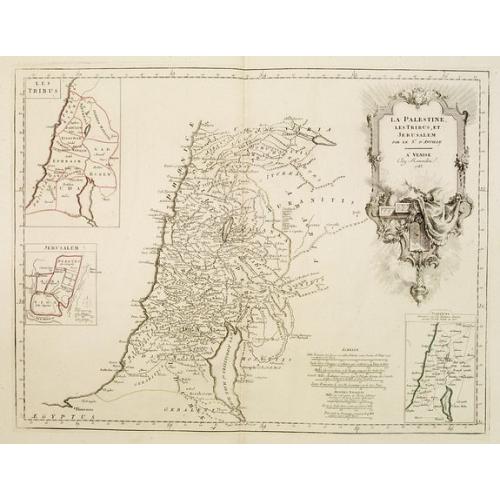 Old map image download for La Palestine, les Tribus, et Jerusalem par le Sr. d'Anville.