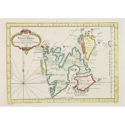 Old map image download for Carte Du Spits-Berg Suivant les Hollandois . . . 1758