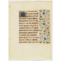 Leaf on vellum from a manuscript Book of Hours, use of Rome.