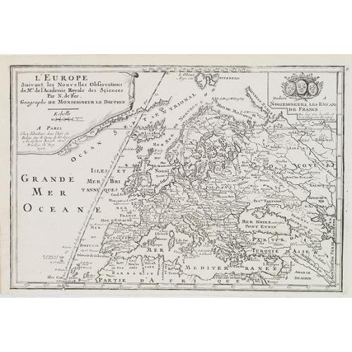 Old map image download for L'Europe, Suivant les Nouvelles Observations de M.rs de L'Academie Royale des Siences. . .