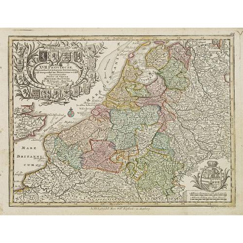 Old map image download for XVII Provinciae Belgii five Germaniae inferioris. . .