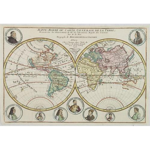 Old map image download for Mappe-Monde ou Carte Generale de la Terre..