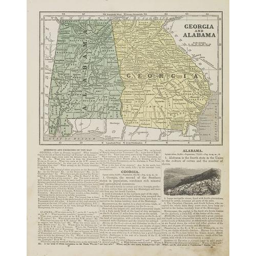 Old map image download for Georgia and Alabama.