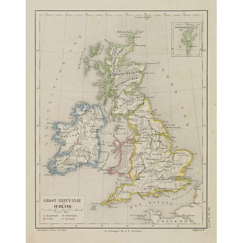 Old map image download for Groot-Brittanje en Ierland.