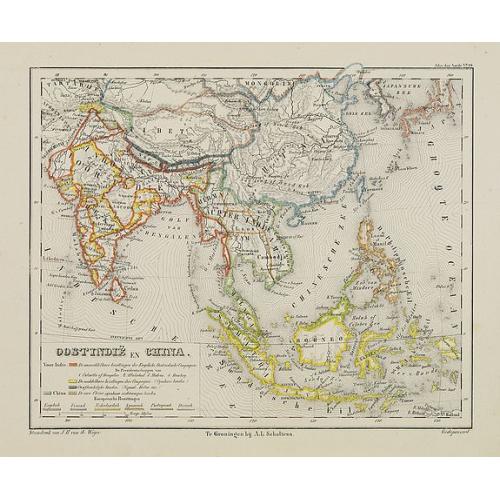 Old map image download for Oostindië en China.
