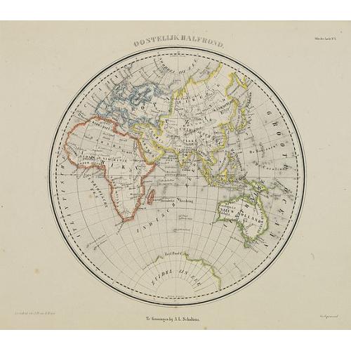 Old map image download for Oostelijk Halfrond. [Eastern hemisphere]