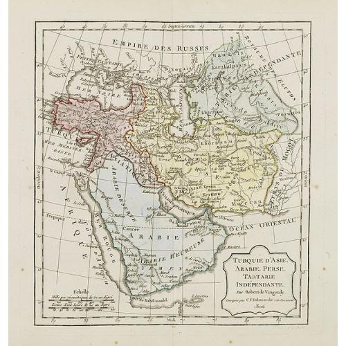 Old map image download for Turquie d'Asie, Arabie, Perse, Tartarie Indépendante.