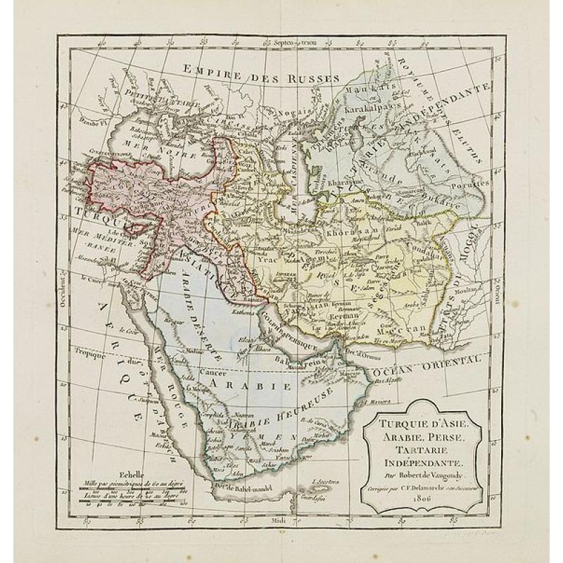 Turquie d'Asie, Arabie, Perse, Tartarie Indépendante.