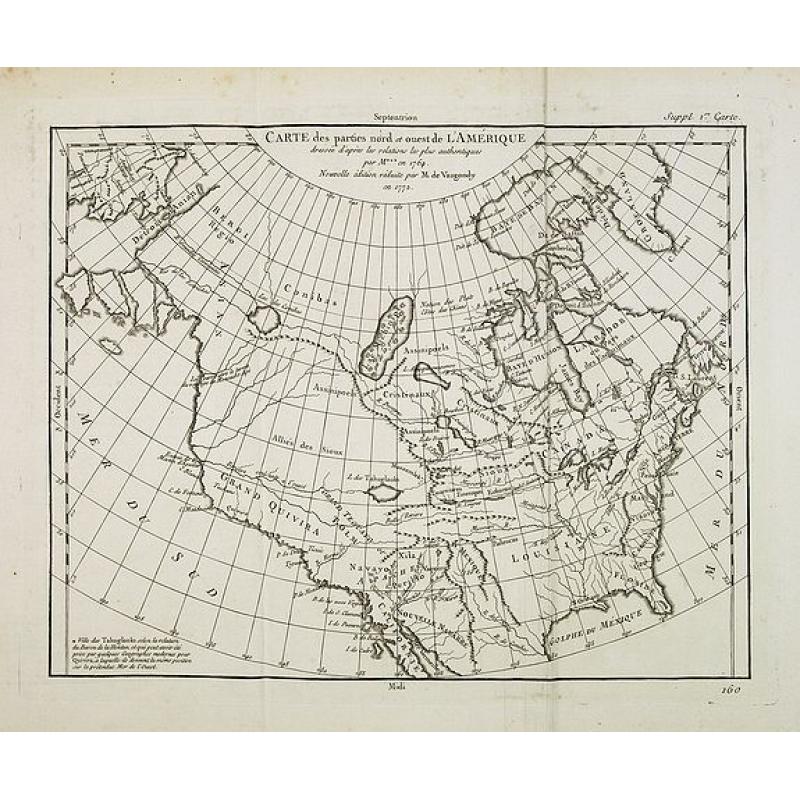 Carte des parties nord et ouest de l' Amerique. . .