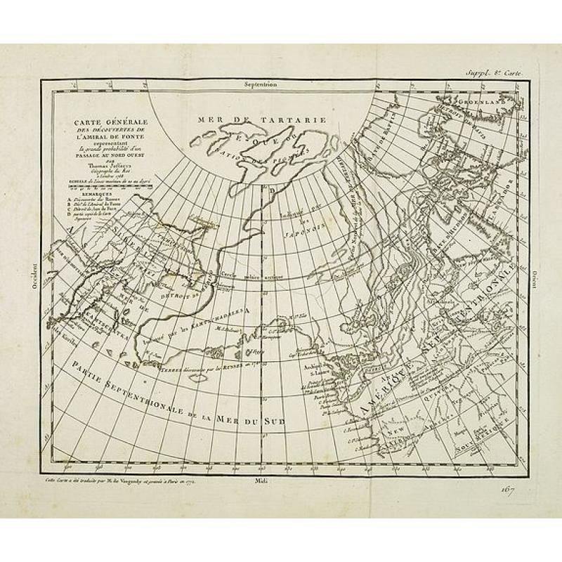 Carte générale des découvertes de l''Amiral de Fonte. . .