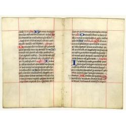 A double leaf from a breviary.