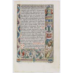 Printed page from a Book of Hours.