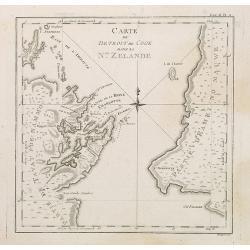 Carte du Detroit de Cook dans la Nle. Zelande. Tome III Pl. 11.