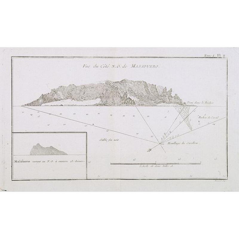 Vue du Côté N.O. de Masafuero. [Tome I Pl. 8.]