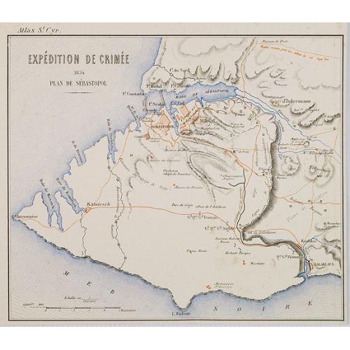 Old map image download for Expédition de Crimée. 1854 Plan de Sébastopol.