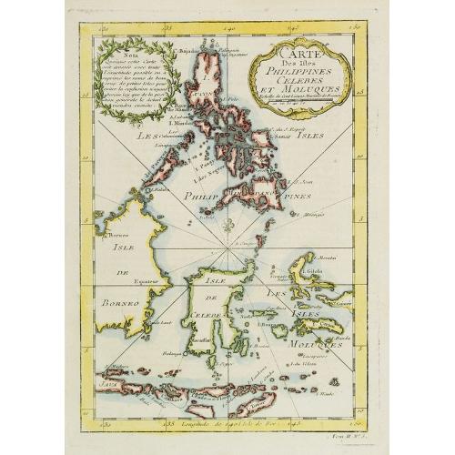 Old map image download for Carte Des Isles Philippines Celebes et Moluques.