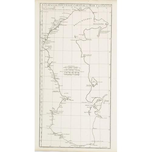 Old map image download for Essai d'une nouvelle carte de la Mer Caspienne.