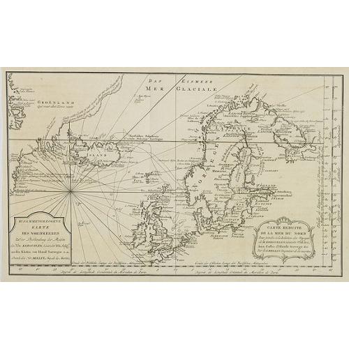 Old map image download for Carte reduite de la Mer du Nord. . . / Zusammengezogene Karte des Nordmeeres. . .