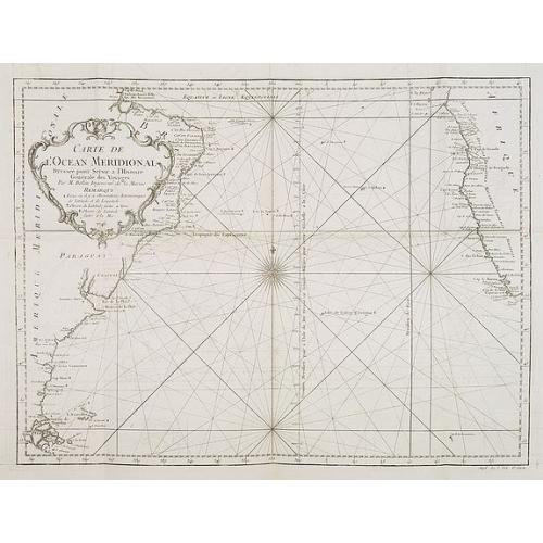 Old map image download for Carte de l'Ocean Meridional. . .