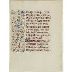 Leaf on vellum from a manuscript Book of Hours, use of Rome.