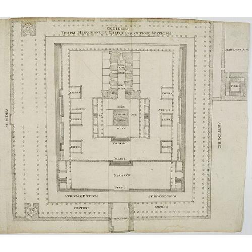 Old map image download for Occidens Templi Herodiani ex Iosephi Descriptione vesticium.