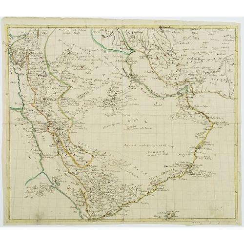 Old map image download for [ A manuscript map of the Arabian Peninsular. ]