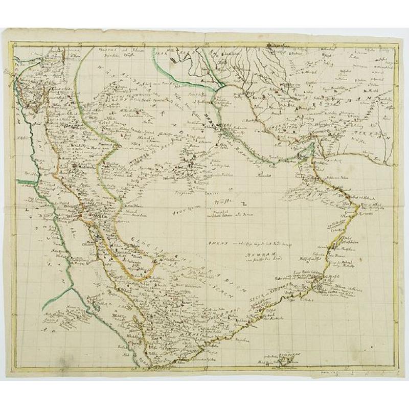 [ A manuscript map of the Arabian Peninsular. ]