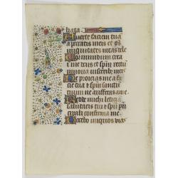 Leaf on vellum from a manuscript Book of Hours, use of Rome.