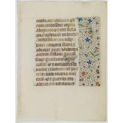 Leaf on vellum from a manuscript Book of Hours, use of Rome.